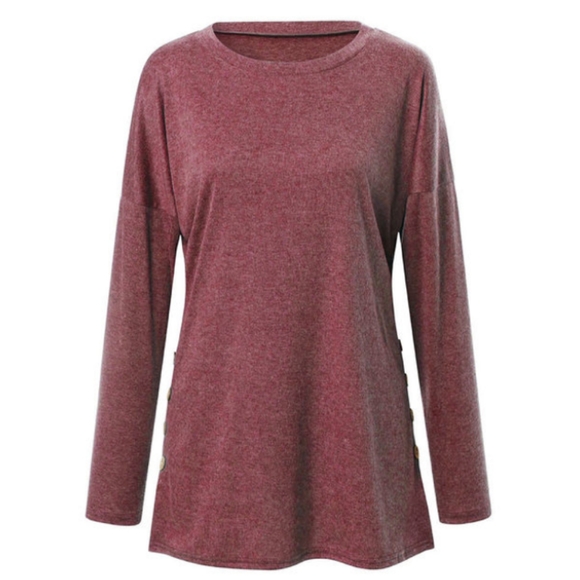 🆕⭐Plus sz Maroon red brushed sweater tunic - Picture 5 of 6
